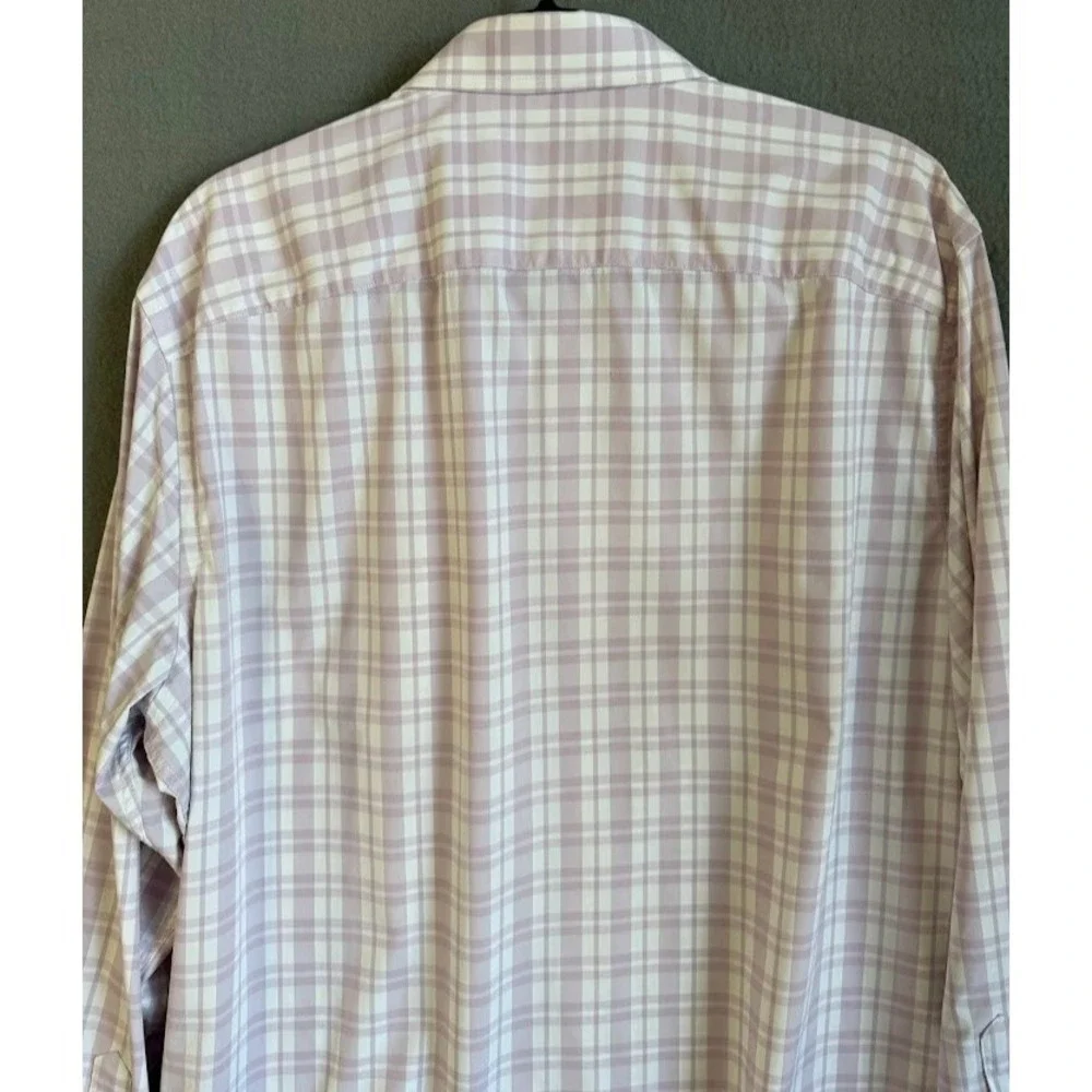 Untuckit Shirt Men XL Purple Plaid Button Up‎ Long Sleeve Pocket Lightweight - Picture 4 of 16
